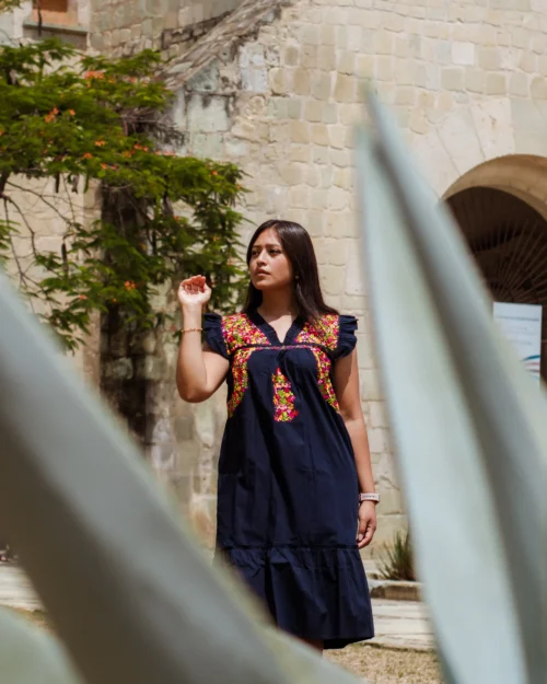 Vestido de Olánes con mangas de Olán