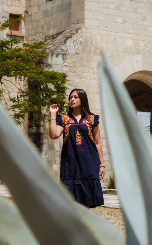 Vestido de Olánes con mangas de Olán